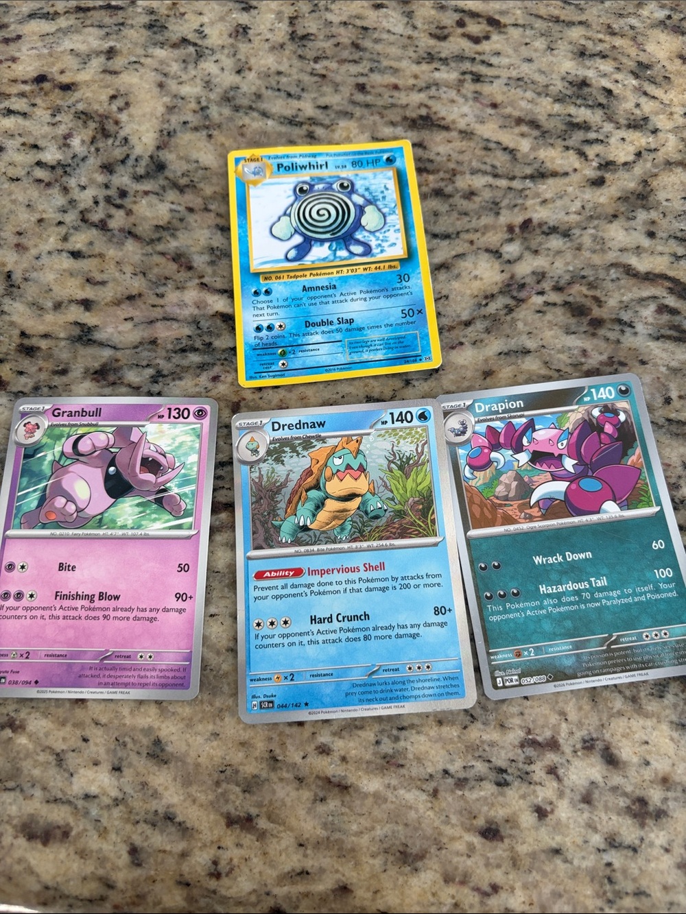 Pokemon Trading Cards - Pink, Blue, Teal